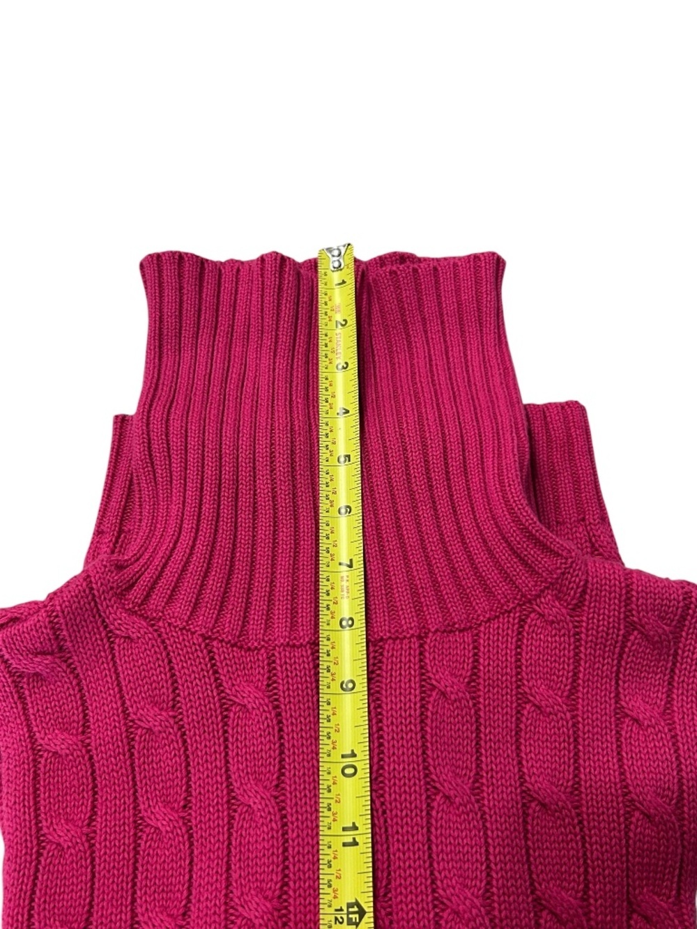 Ralph Lauren Sport Vintage Cable Knit Pink Turtleneck Women's XL - Picture 10 of 16